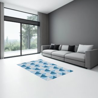 Blue Grey Geometric Triangles Pattern