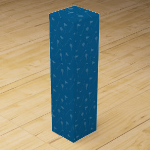 Blue Grey Golf Ball Pattern Gift Box