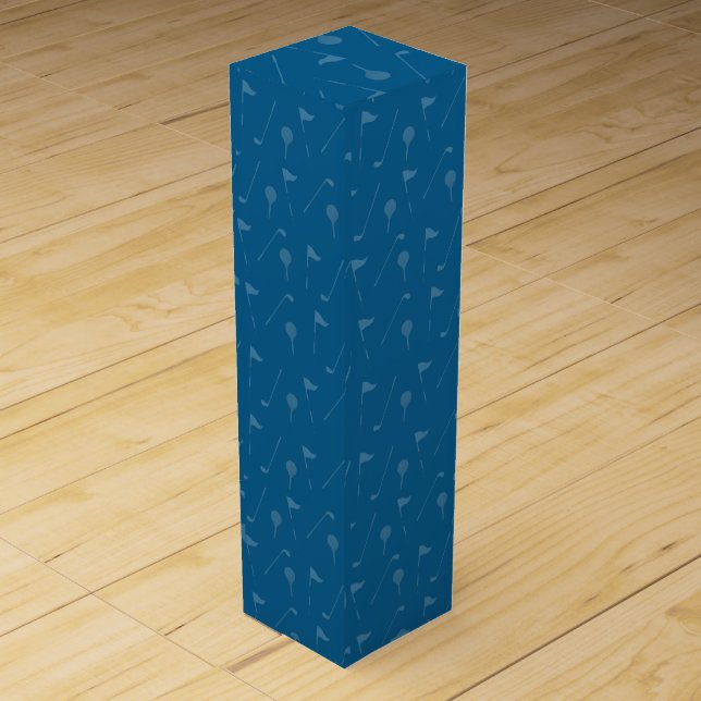 Blue Grey Golf Ball Pattern Gift Box (Front)