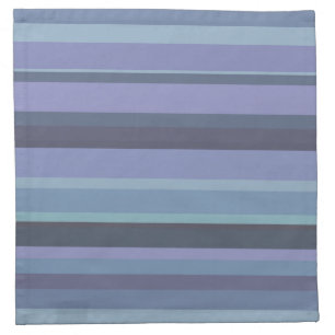 Blue-grey horizontal stripes cloth napkin