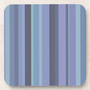 Blue-grey horizontal stripes drink coaster
