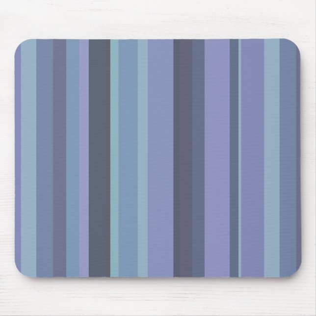 Blue-grey horizontal stripes mouse pad (Front)