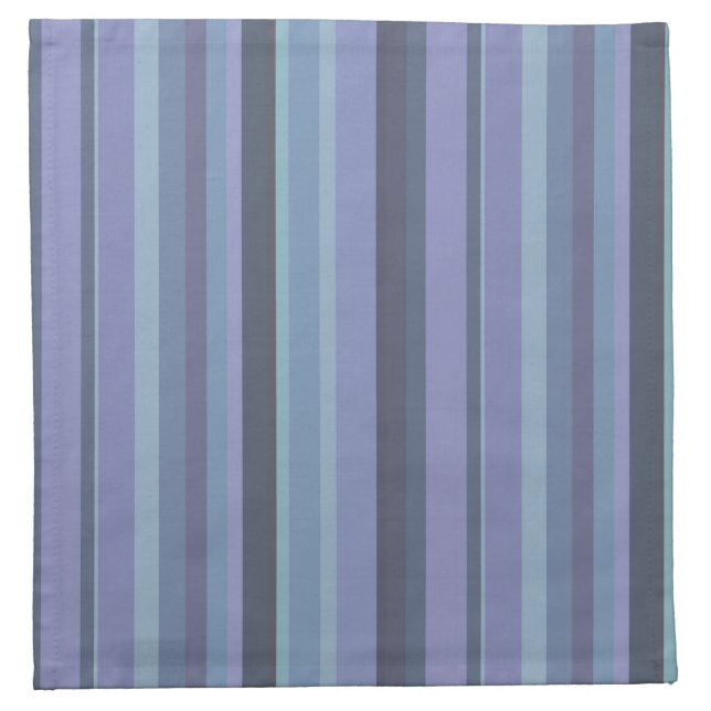 Blue-grey horizontal stripes napkin (Front)