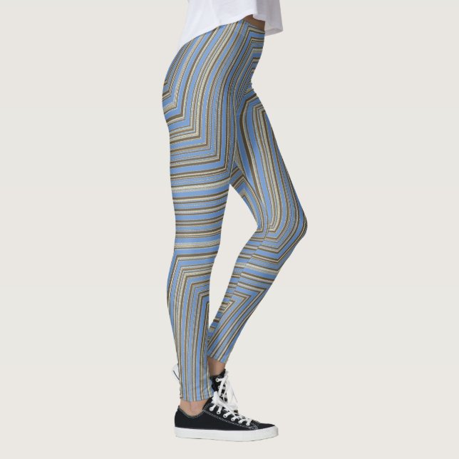 Blue Grey Khaki 4Meg Leggings (Right)