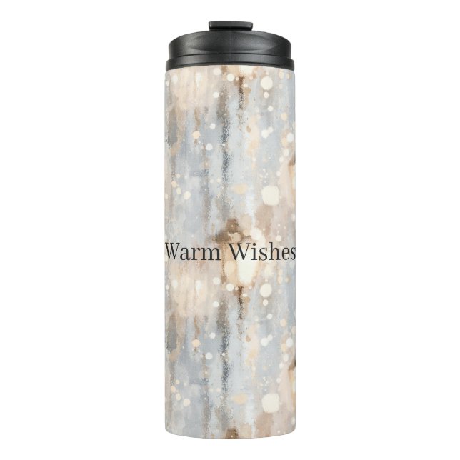 Blue Grey Lights Lantern Thermal Tumbler (Front)