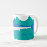Blue Grey Mako Shark Mug<br><div class="desc">Fantastic shark mug for a special young one.  You can easily personalize it with their name or delete the name for a generic shark mug.
The design is by seriously whimsical artist - dag dart.
www, dagdart.com</div>