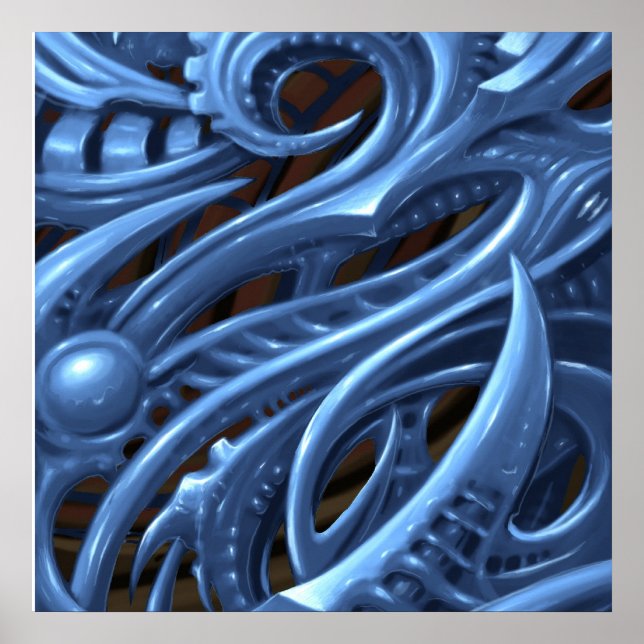 BLUE GREY MECH POSTER (Front)