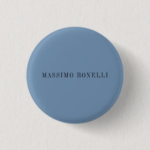 Blue Grey Minimalist Plain Legible Modern Button