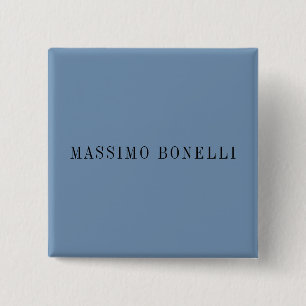 Blue Grey Minimalist Plain Legible Modern Button