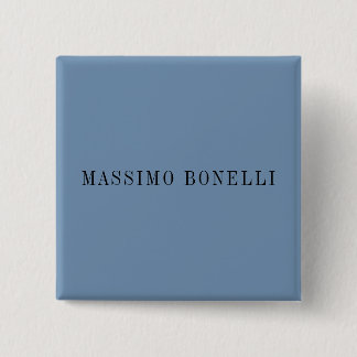 Blue Grey Minimalist Plain Legible Modern Button