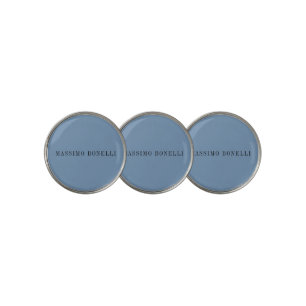 Blue Grey Minimalist Plain Legible Modern Golf Ball Marker