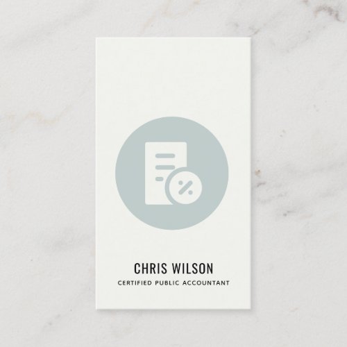 BLUE GREY MODERN CALCULATION ICON ACCOUNTING TAX BUSINESS CARD