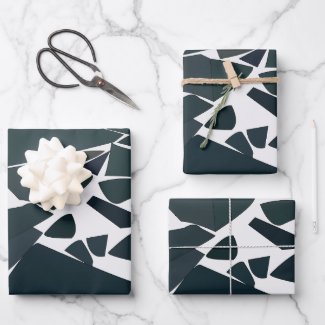 Blue Grey Modern Geometric Pattern