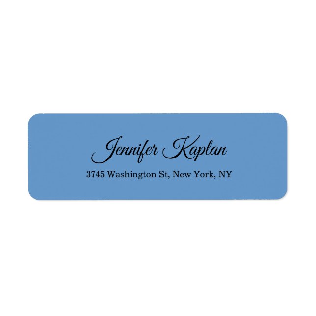 Blue Grey Modern Minimalist Professional Label (Front)