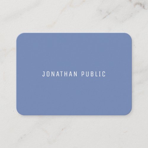 Blue Grey Modern Minimalist Trendy Simple Template Business Card