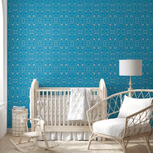 Blue Grey Modern Pattern Wallpaper Wallpaper