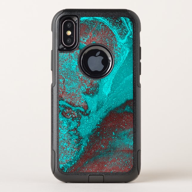 Blue & Grey Otterbox iPhone Case (Back)