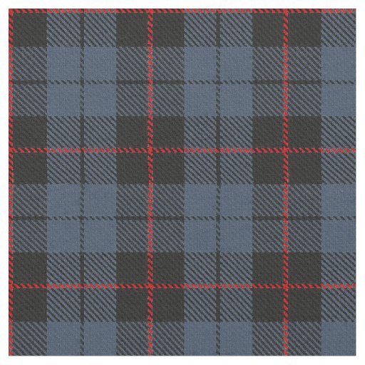 Blue/Grey plaid red/black stripe Fabric