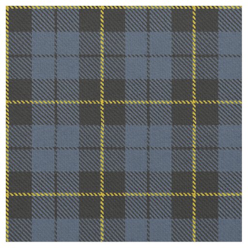 Blue/Grey plaid yellow/gold/black stripe Fabric