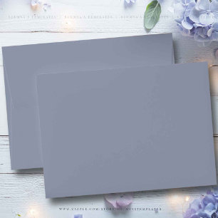 Blue Grey Plain Color Envelope