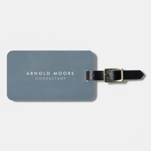 Blue Grey Professional Modern  Luggage Tag