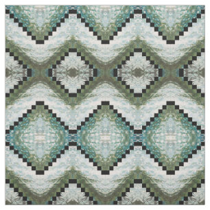 Blue, Grey, Sage Green & Cream Fabric 'Montauk'