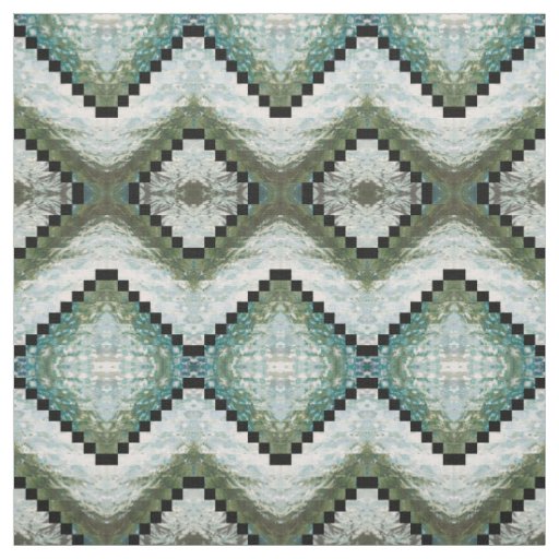 Blue, Grey, Sage Green & Cream Fabric 'Montauk'