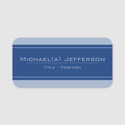 Blue_Grey  Sapphire Blue Your Professional Image Name Tag
