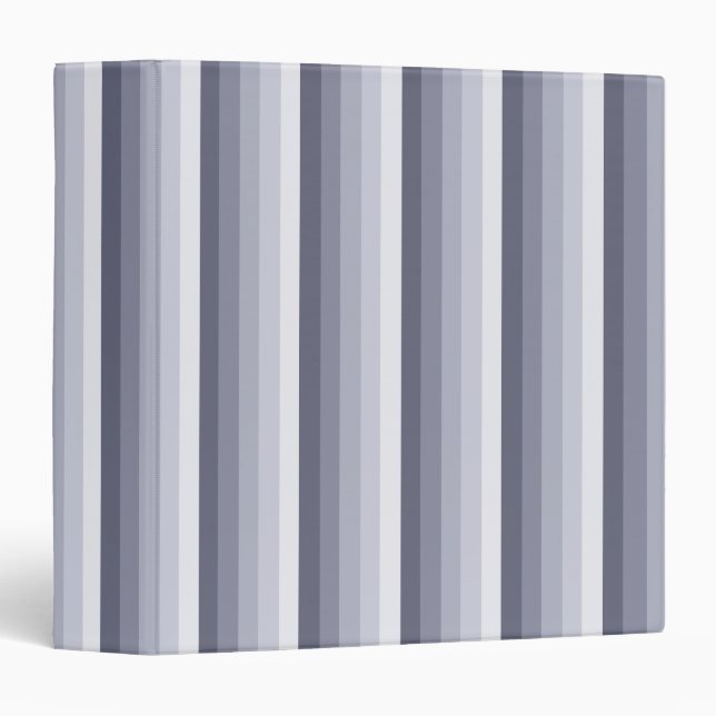 Blue grey shadow stripes 3 ring binder (Front/Spine)