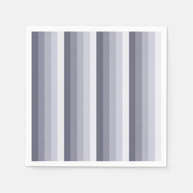Blue grey shadow stripes napkins (Front)