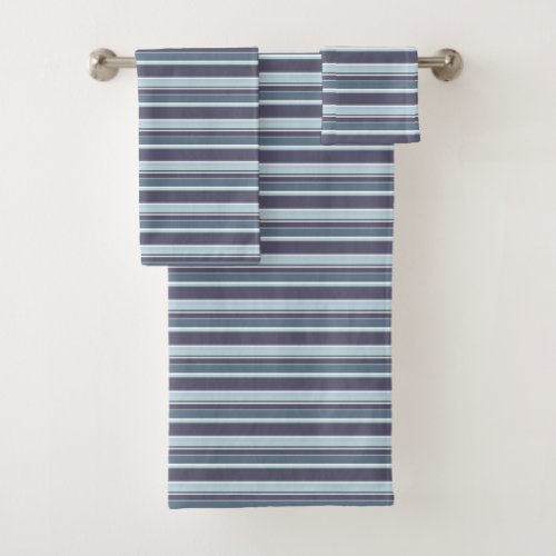 Blue_grey stripes bath towel set