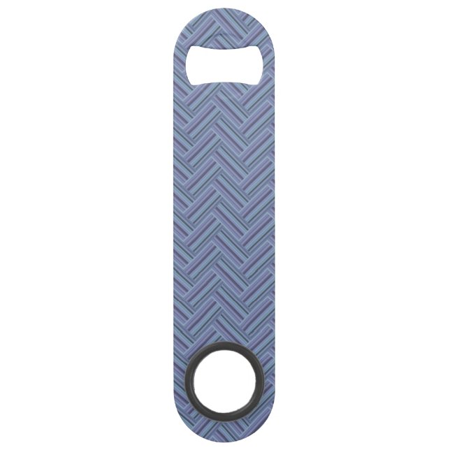 Blue-grey stripes double weave pattern bar key (Front)