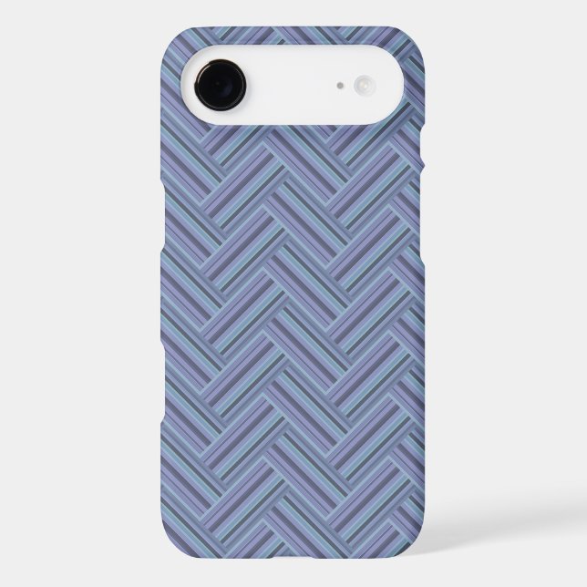 Blue-grey stripes double weave pattern Case-Mate iPhone case (Back)