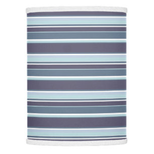 Blue-grey stripes lamp shade