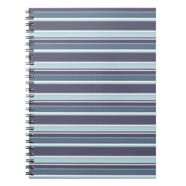 Blue-grey stripes notebook (Front)