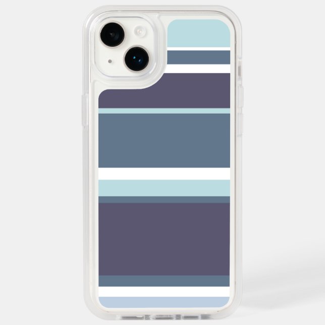Blue-grey stripes otterbox iPhone case (Back)