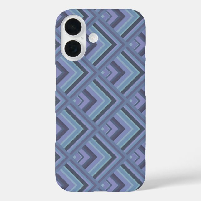 Blue-grey stripes scale pattern Case-Mate iPhone case (Back)