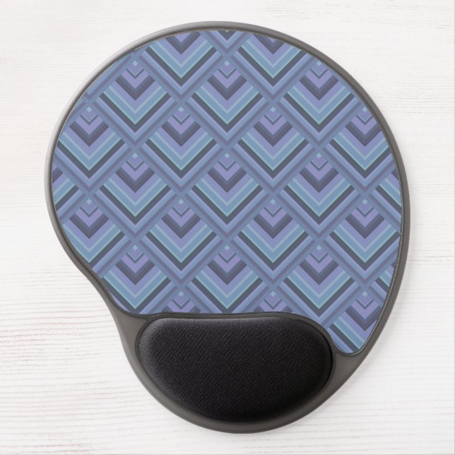 Blue-grey stripes scale pattern gel mouse pad (Front)