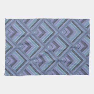 Blue-grey stripes scale pattern kitchen towel