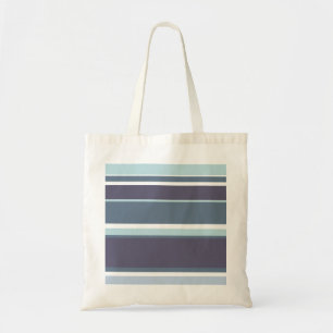 Blue-grey stripes tote bag