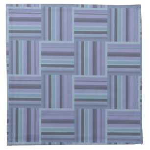 Blue-grey stripes weave pattern cloth napkin