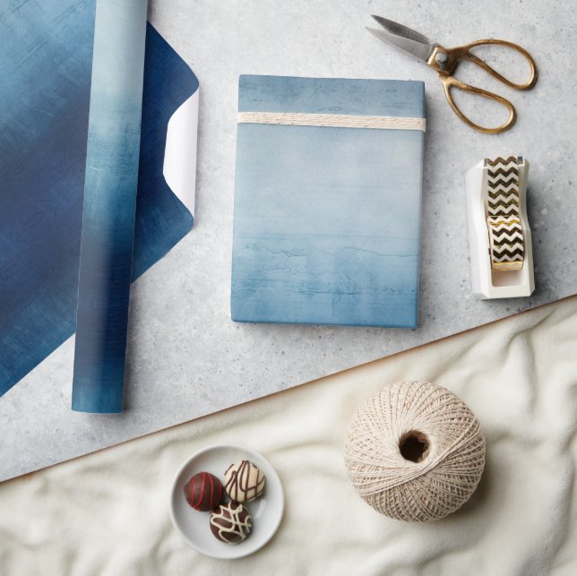 Blue Grey Texture Wrapping Paper (Crafts)