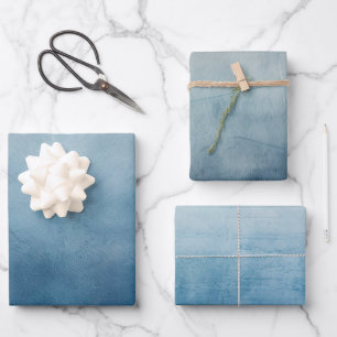 Blue Grey Texture Wrapping Paper Sheets