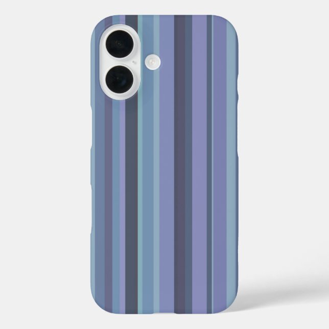 Blue-grey vertical stripes Case-Mate iPhone case (Back)