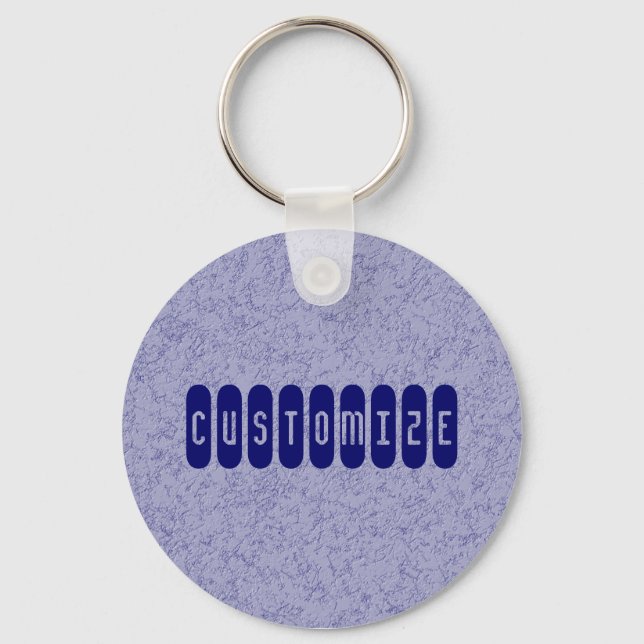 Blue Grey Wall - Template Keychain (Front)