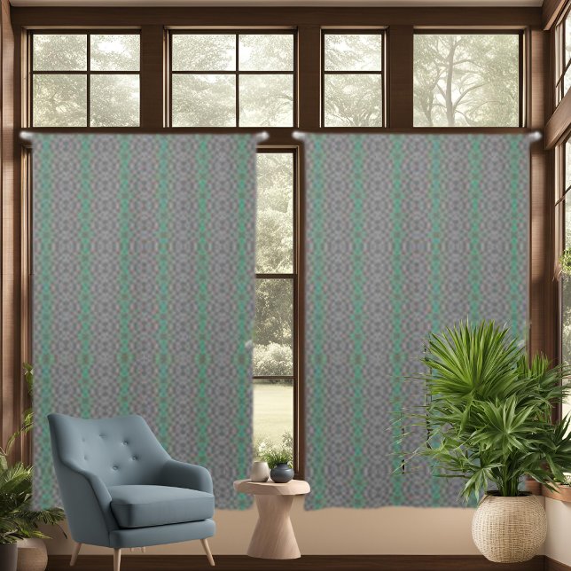 Blue Grey White Diamond Pattern Drapes Curtains (Blue Grey White Diamond Pattern Drapes Curtains)