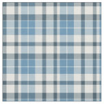 Blue Grey White Plaid Pattern Fabric