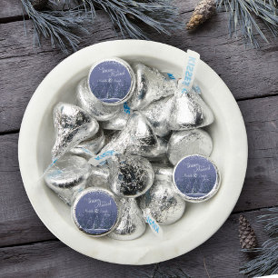 Blue grey white tis the season to be married hershey®'s kisses®