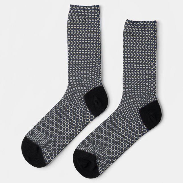 Blue Grid Socks for Bold Everyday Style (Left)