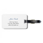 Blue groom elegant honeymoon trip luggage tag